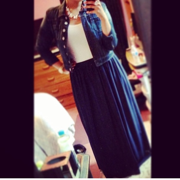 Madewell Vertical Stripe Maxi Skirt